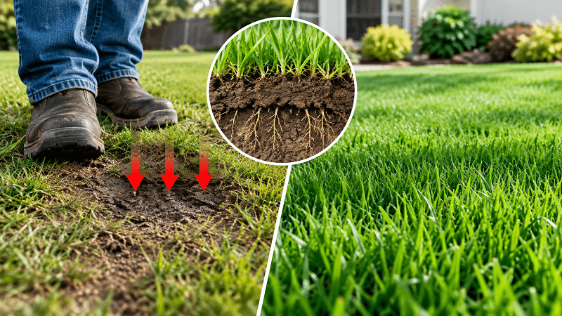 How Lawn Compaction Damages Lush Lawn Growth