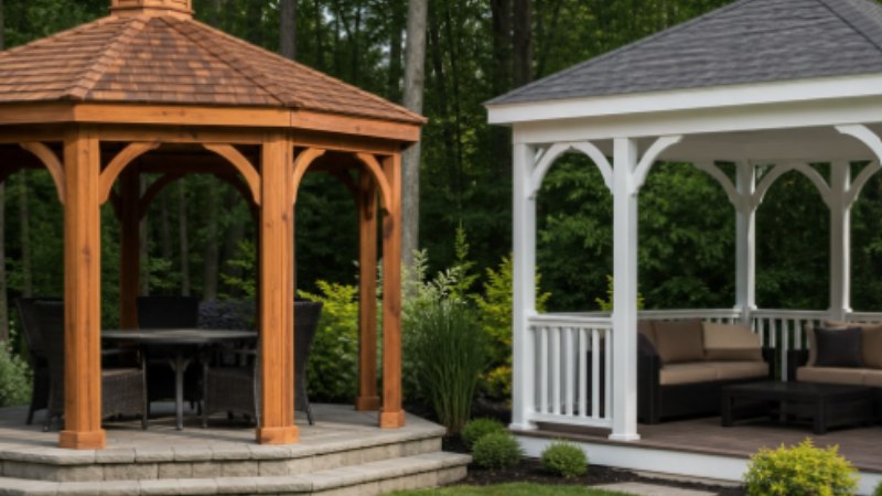 cedar vs vinyl gazebo